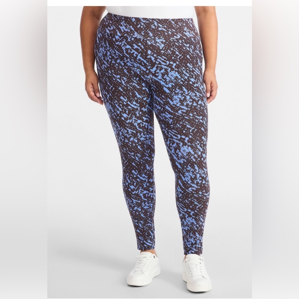 Women's Plus High Waist Ankle Length Leggings, 27" Inseam,